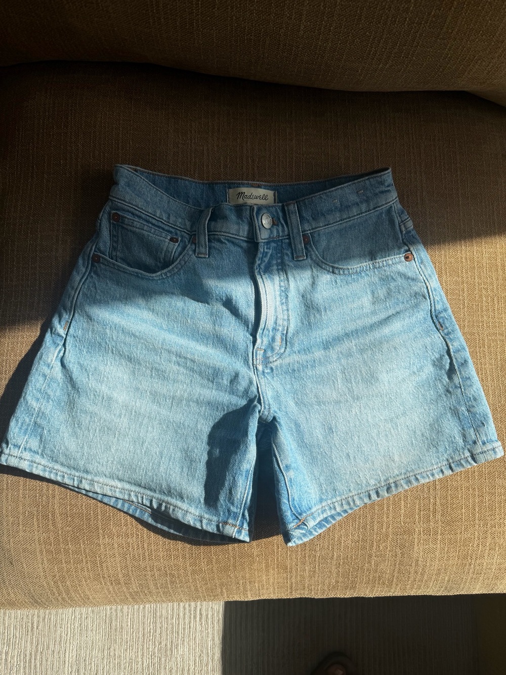 Madewell Light Blue Denim High-Rise Jean Shorts
